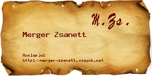 Merger Zsanett névjegykártya